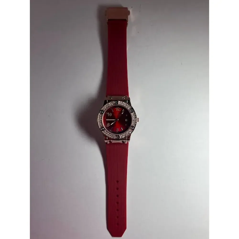 Hublot Fashion Watch Swiss Quartz Big Bang King 37mm Red Dial Crystal Bezel